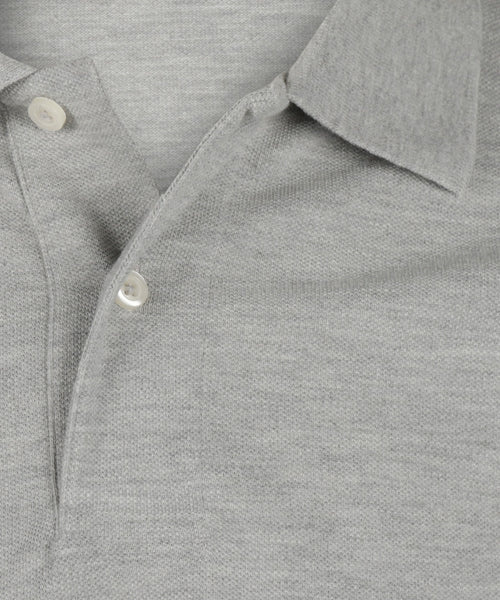 Kurzärmeliges Piqué-Poloshirt | Grau