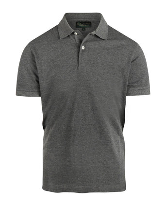Kurzärmeliges Piqué-Poloshirt | Anthrazitgrau