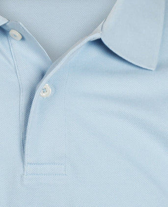 Kurzärmeliges Piqué-Poloshirt | Blau