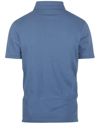 Kurzarm-Piqué-Polohemd | Blau