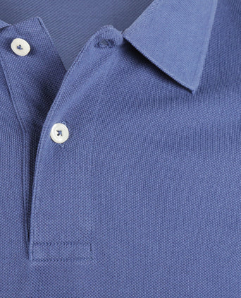 Kurzärmeliges Piqué-Poloshirt | Blau
