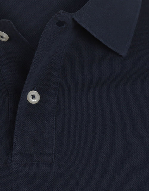 Kurzärmeliges Piqué-Poloshirt | Marineblau