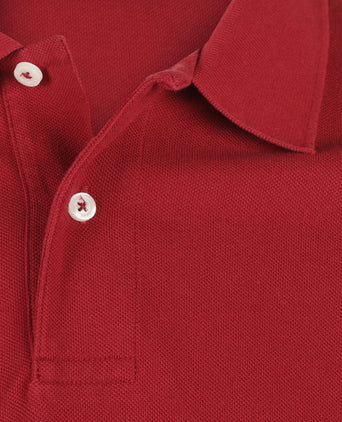 Polo piqué korte mouw | Bordeaux Rood