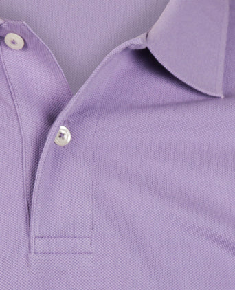 Kurzärmeliges Piqué-Poloshirt | Lila