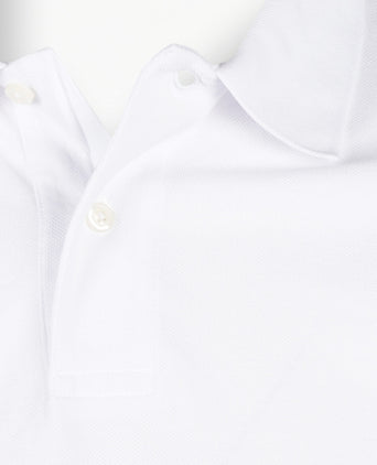 Kurzärmeliges Piqué-Poloshirt | Weiß