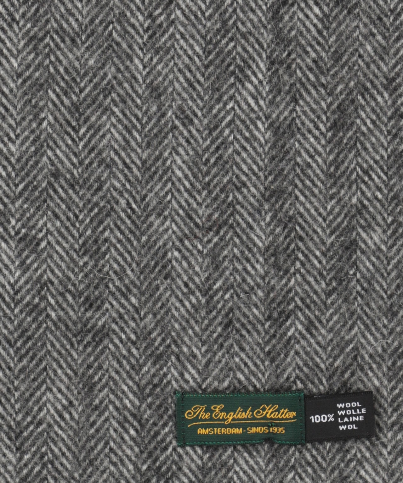 Sjaal 100% Wol | Grijs Herringbone