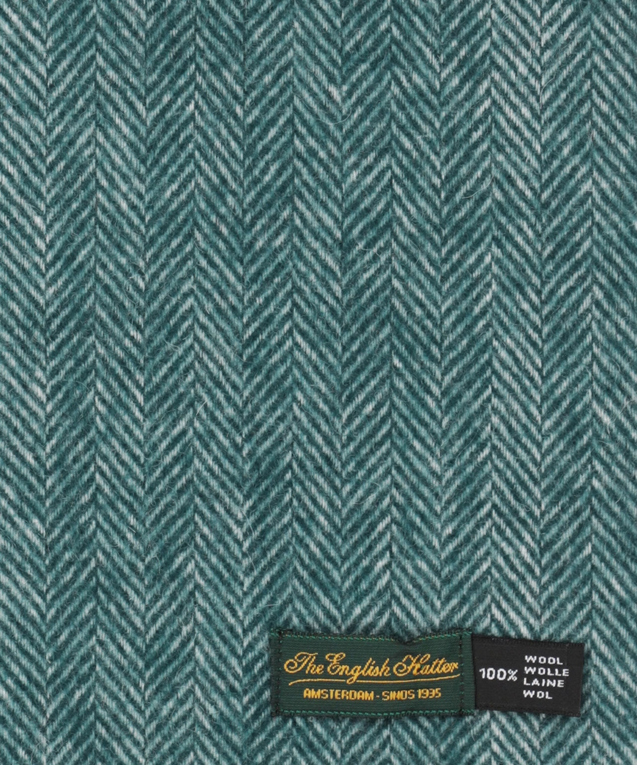 Sjaal 100% Wol | Fles Groen Herringbone
