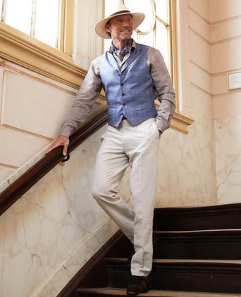 Chino Derby Linnen en Katoen | Bruin