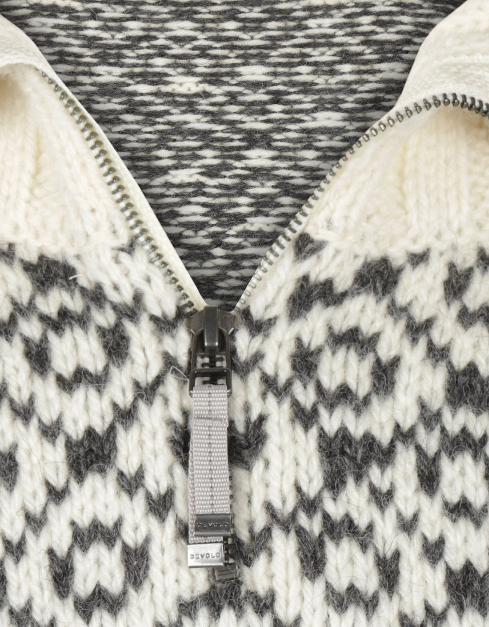 Svalbard-Pullover mit hohem Reißverschluss | Weiß