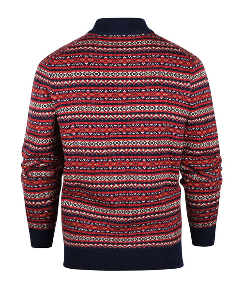 Polo Pullover FairIsle | Denim Blauw