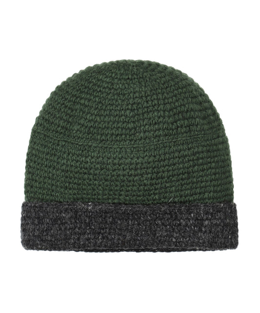 Muts Wol Fleece Lining | Groen Charcoal