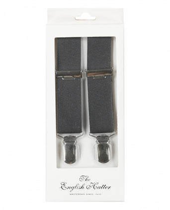 Smalle Bretels met clips | Antraciet Grijs