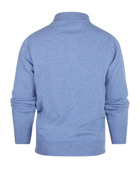 Reißverschluss am Pullover | Blau