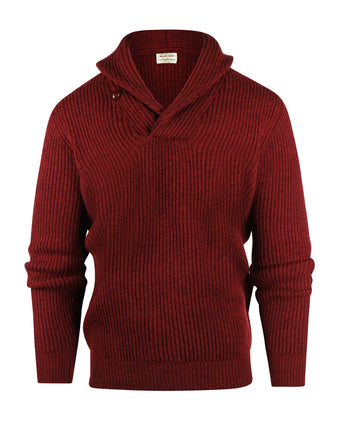 William Lockie Pullover Shawl Kraag | Red Velvet