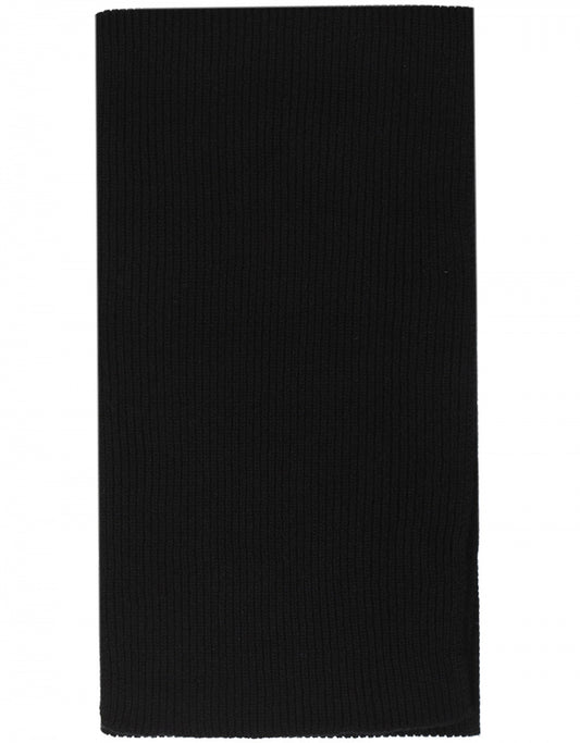 WL Cashmere Rib Scarf | Black