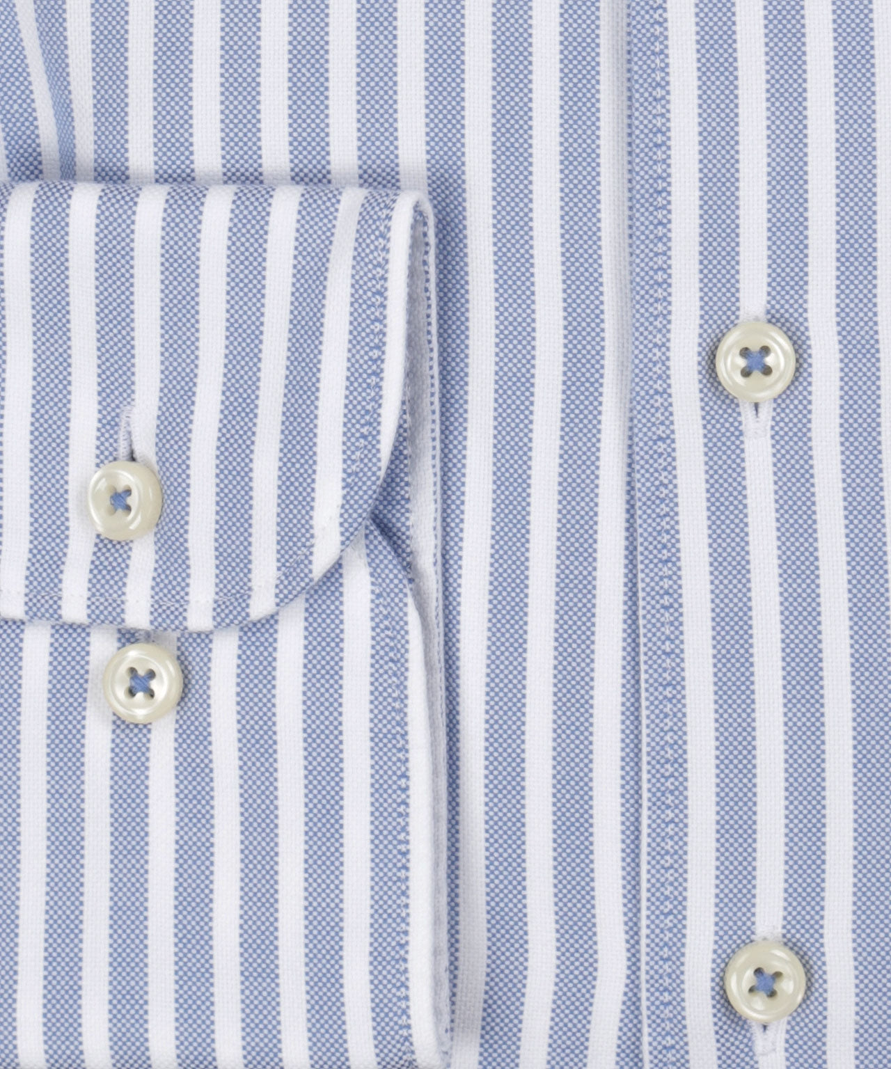 Shirt Wide Spread | Blauw/Wit streep
