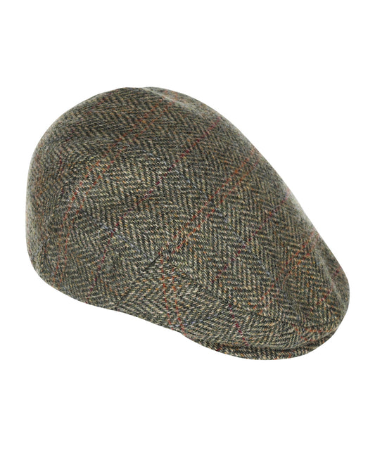 Klassieke Cap | Olive Herringbone Overcheck