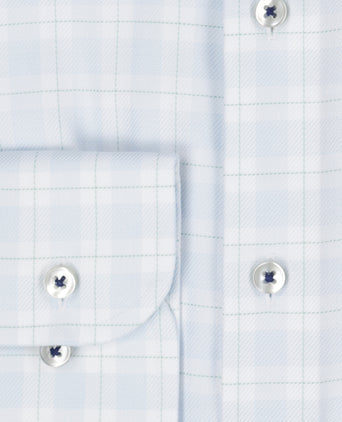 Gestreiftes Hemd mit halbgespreiztem Kragen | Blau