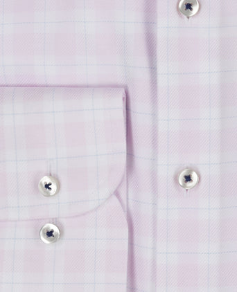 Gestreiftes Hemd mit halbgespreiztem Kragen | Rosa