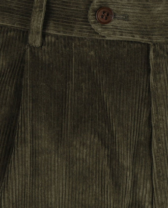 Corduroy Pantalon Brede Rib | Groen