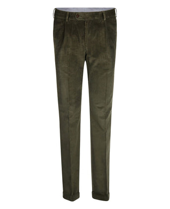 Corduroy Pantalon Brede Rib | Groen