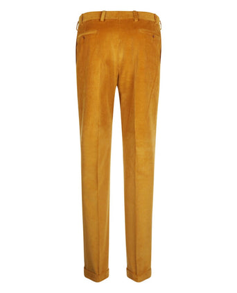 Corduroy Pantalon Brede Rib | Geel