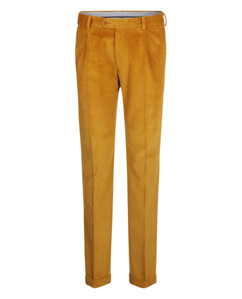 Corduroy Pantalon Brede Rib | Geel