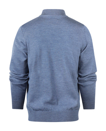Merino Ritsvest | Bleu Mix