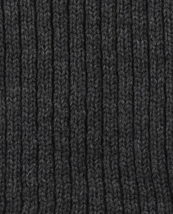 Ribbed merino sjaal | Antraciet Grijs
