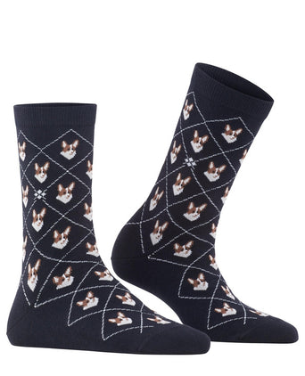Burlington Corgi Dames Sokken | Zwart