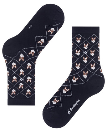 Burlington Corgi Dames Sokken | Zwart