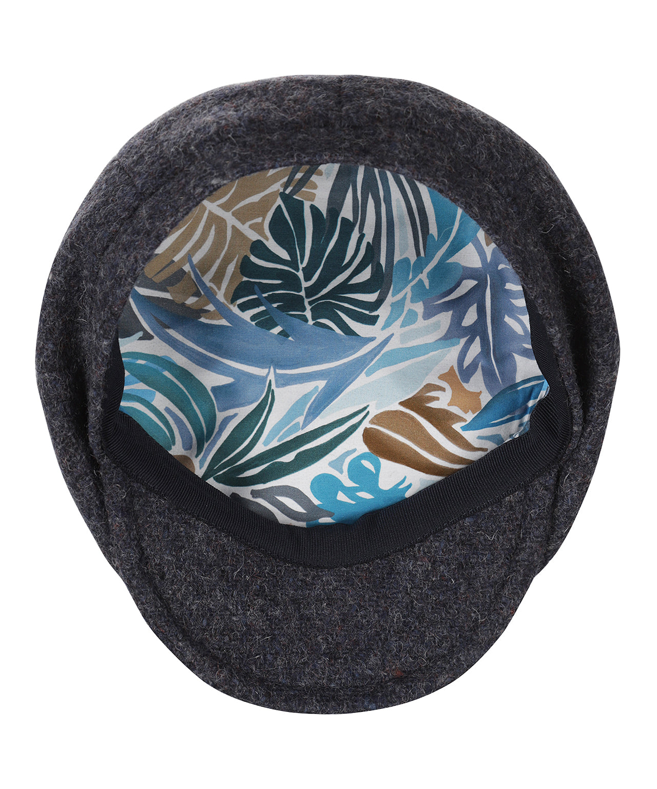 Schiebermütze aus Tweed | Blau