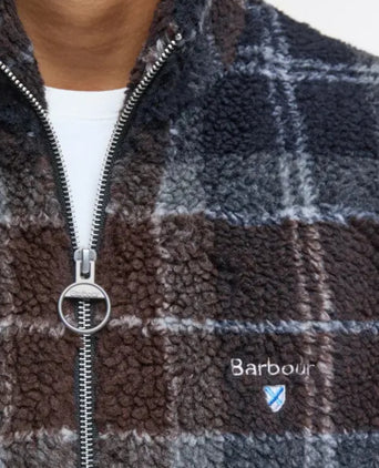 Barbour Tartan Sherpa Fleece | Nacht Blauw