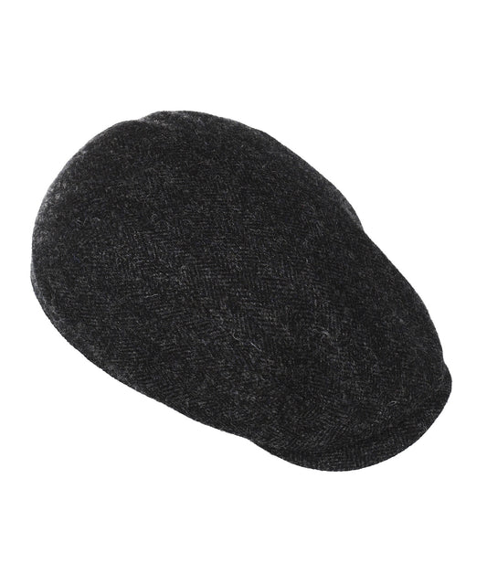 Driver Cap Wool Herringbone | Zwart Herringbone