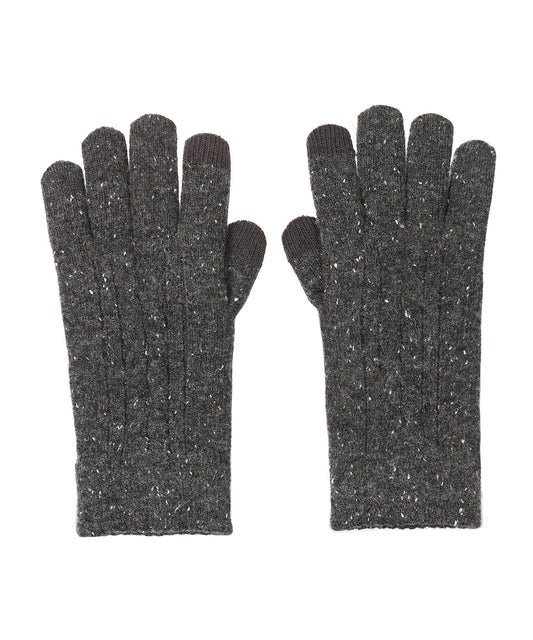 Zopfstrickhandschuh | Anthrazitgrau