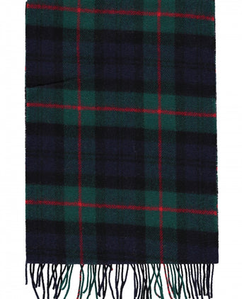 Lamswollen Sjaal Ruit | Navy Red Bottle Green Check