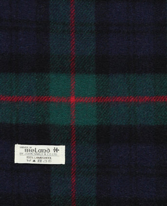 Lamswollen Sjaal Ruit | Navy Red Bottle Green Check