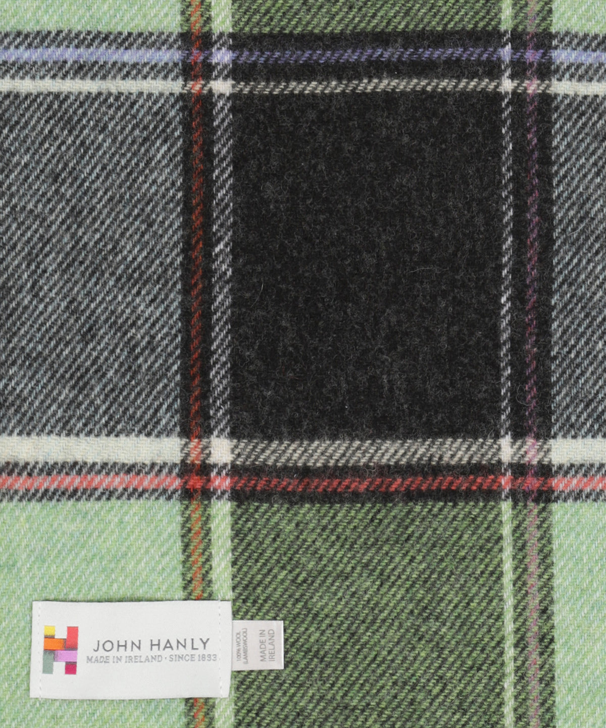 Lambswool Scarf Long | Groen ruit