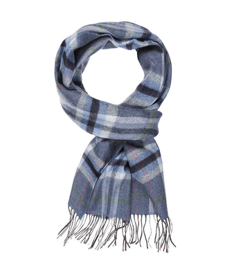 Merino Luxury Wool Scarf | Denim Grey Plaid Merino Luxury Wool Scarf | Denim Grey Plaid