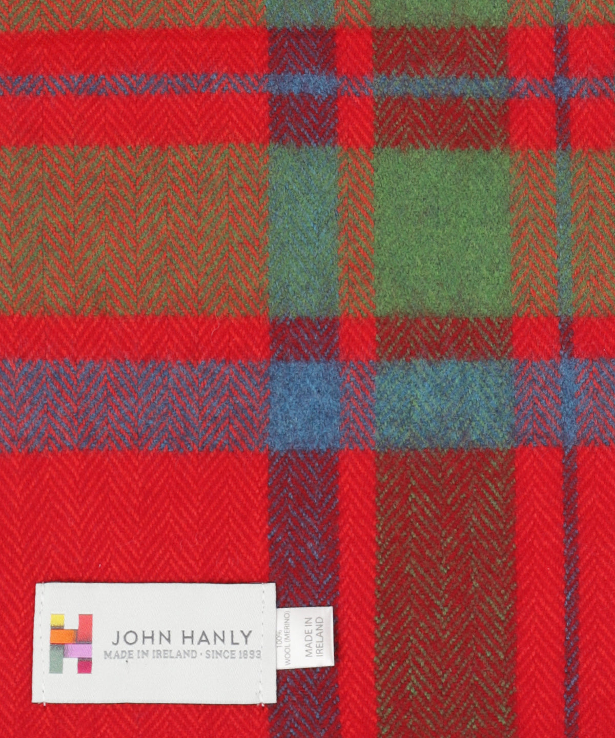 Merino Luxury Wool Scarf | Red Green Blue Check