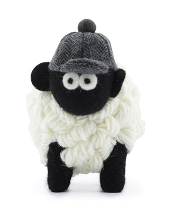 Knitted Sheep with Hat | Grijs