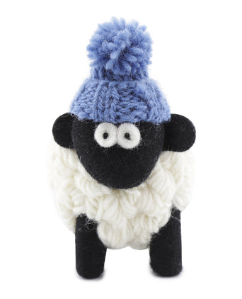 Knitted Sheep with Hat | Denim Blauw
