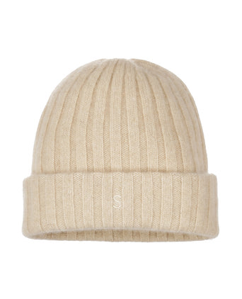 Beanie Undyed Cashmere | Beige