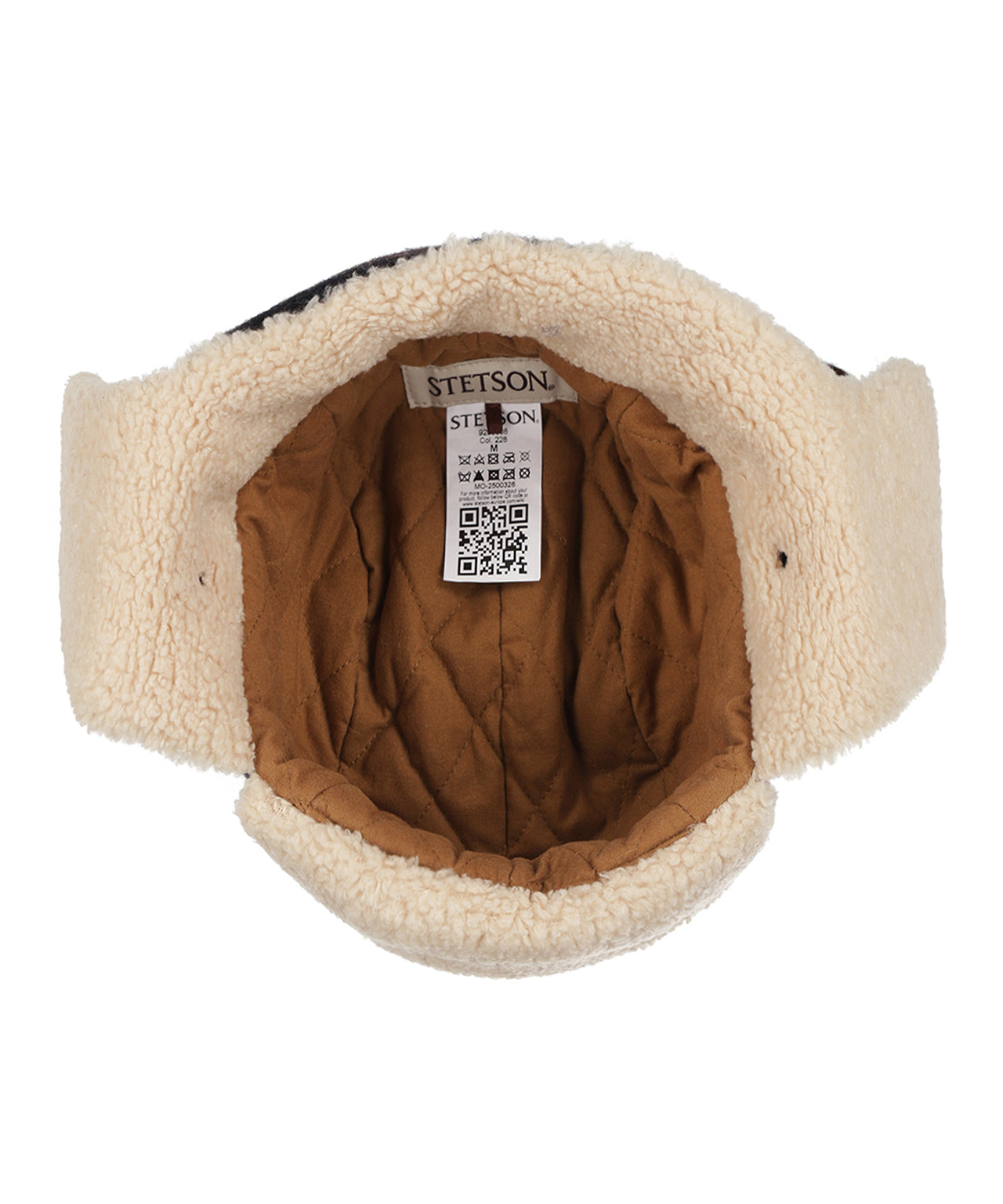 Bomber Cap Wool check | Blauw/Bruin ruit