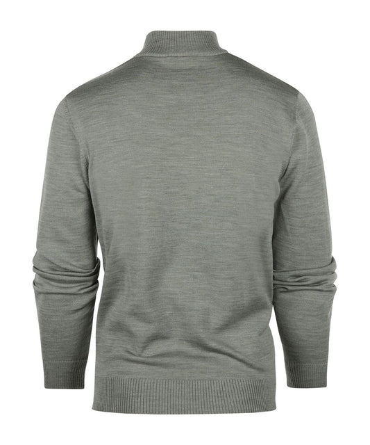 Maerz Sportlicher Zipper Cardigan Merino | Grün