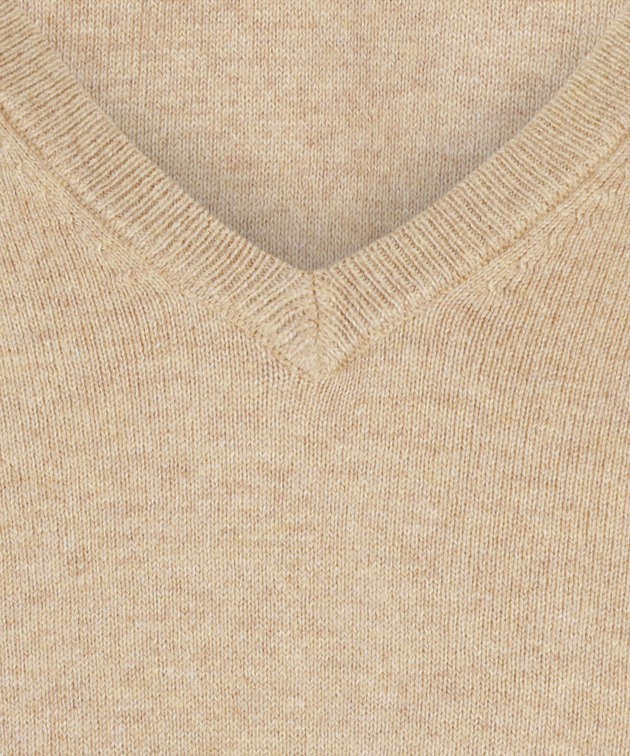 Pullover mit V-Ausschnitt, Baumwolle/Kaschmir | Braun