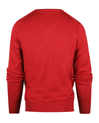 Pullover V-Hals Cotton/Cashmere | Rood
