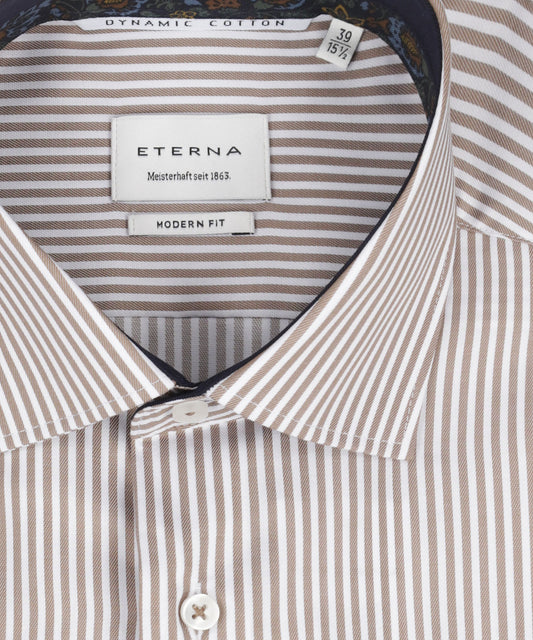 Eterna Hemd, moderne Passform | Braun