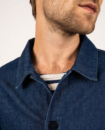 Saint James Sirocco Overshirt | Denim Blauw