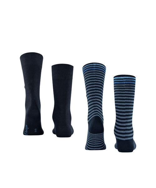 Burlington Sok Everyday Stripe 2-pack | Blauw